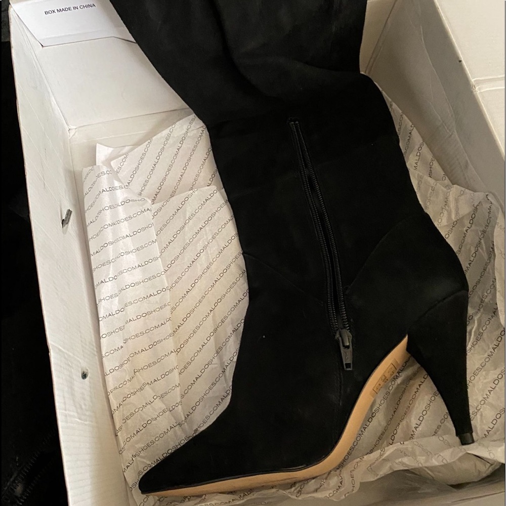 knee high suede boots… worn once